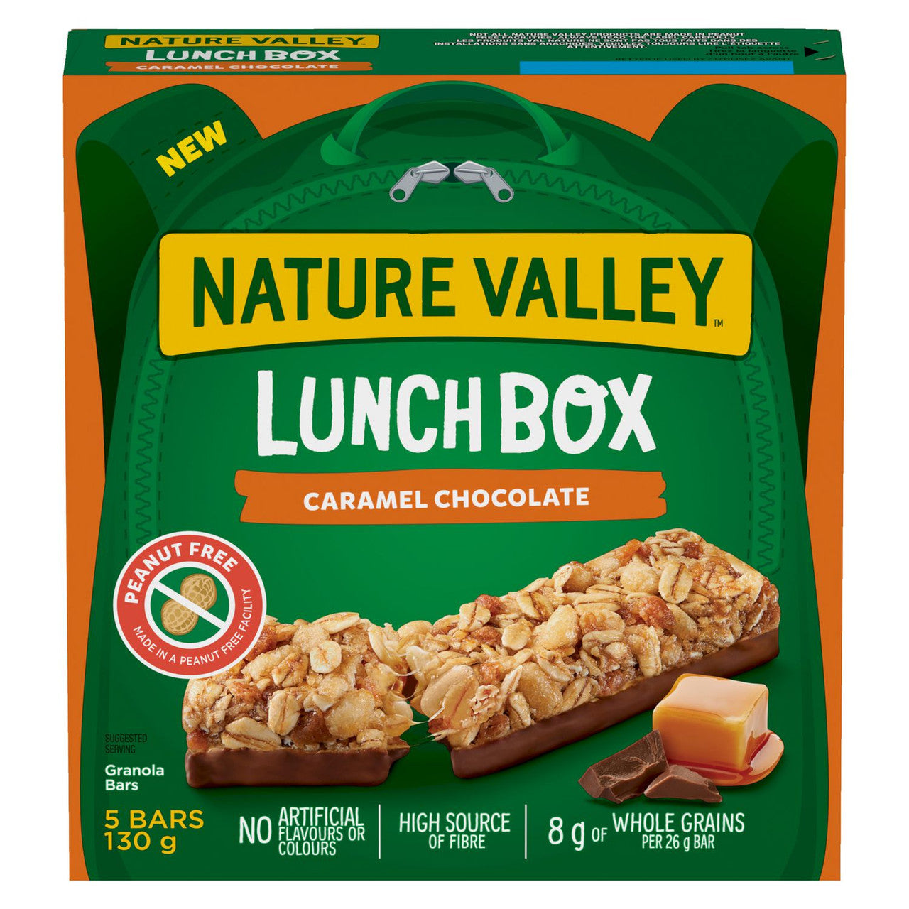 Nature Valley Lunch Box Caramel Chocolate Granola Bar, 5-Count, 130g/4.5 oz. {Imported from Canada}